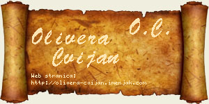 Olivera Cvijan vizit kartica